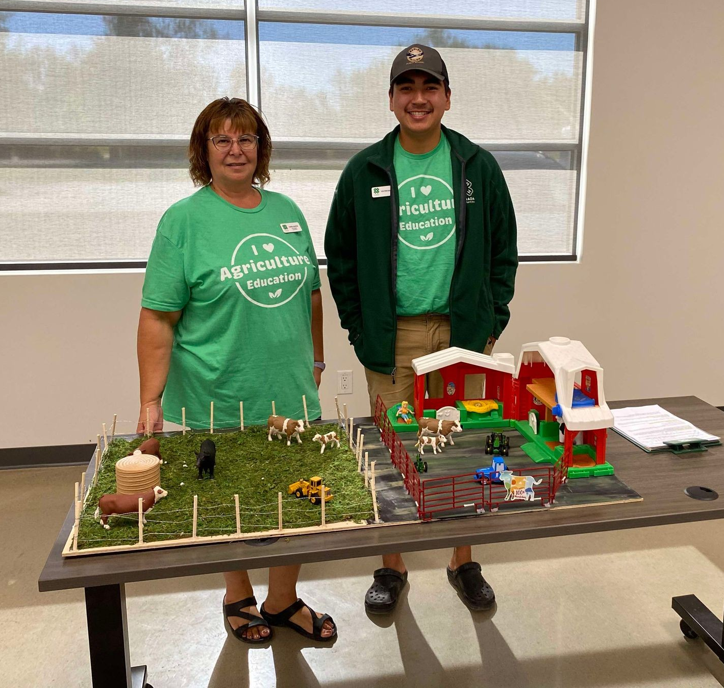 MAHC Club Support Coordinator April Willis talks to schoolchildren about 4-H and farm safety.